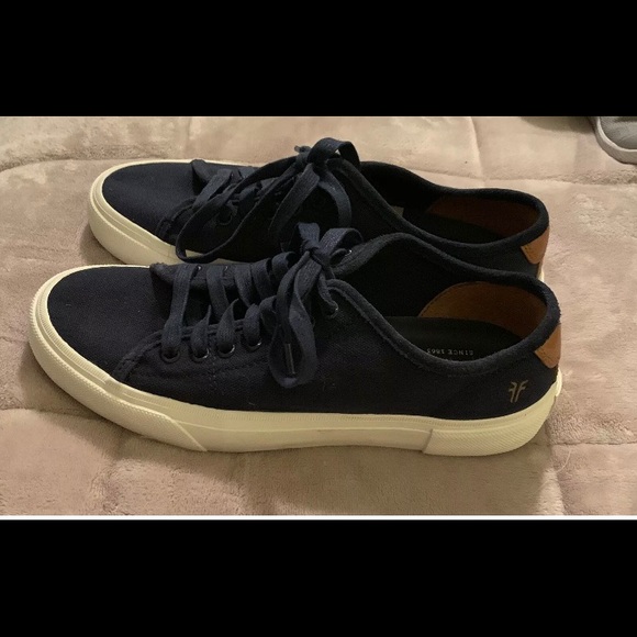 EUC Frye Ludlow Canvas/Leather Sneakers 9.5 Men’s - Picture 4 of 6